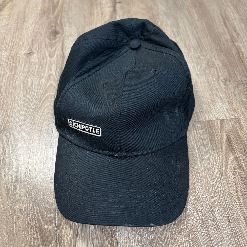 Chipotle Black Hat One Size Employee Uniform Cap Baseball